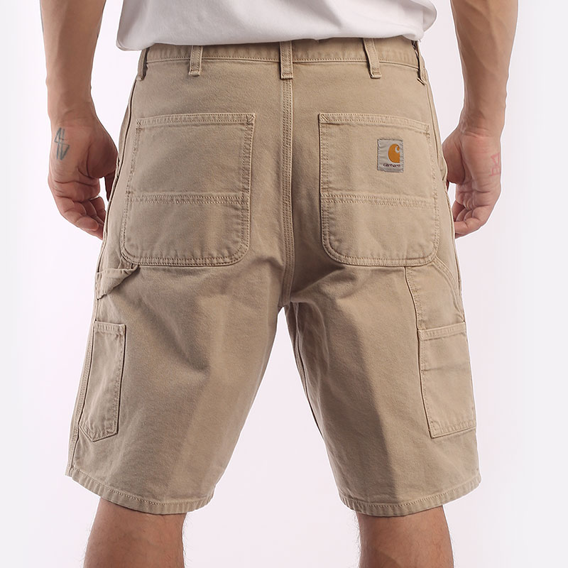 мужские бежевые шорты  Carhartt WIP Single Knee Short I027942-brown faded - цена, описание, фото 5